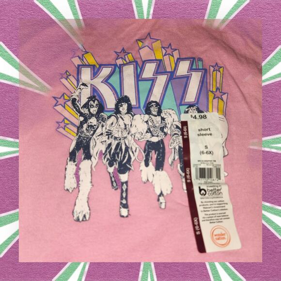 NWT Girls KISS Crop Top (14/16) - Picture 3 of 4